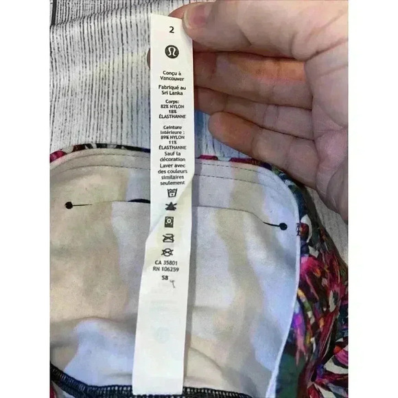 Lululemon Women's Base Pace HR Tight 28" *Fleece 2 Floral Electric Multi Running - Picture 10 of 10